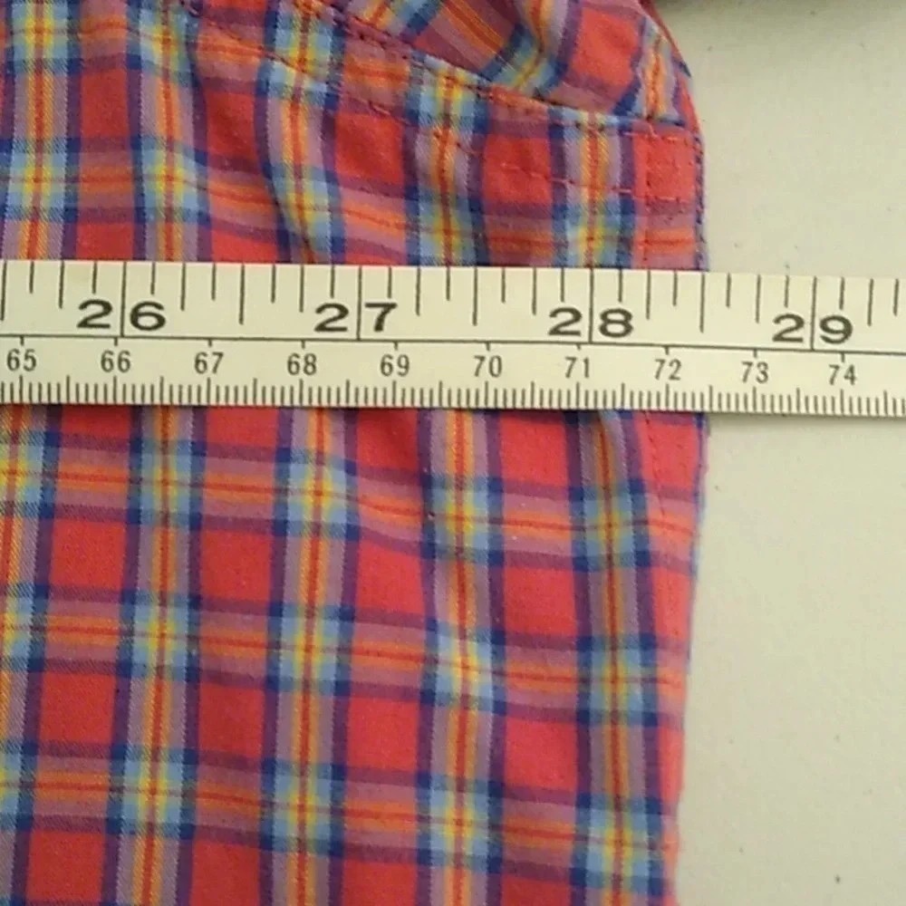 CHAPS EASY CARE BUTTON SOFT, COTTON BLEND, PLAID SHIRT